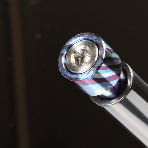 Zirconium Pencil with Titanium Damascus Knock